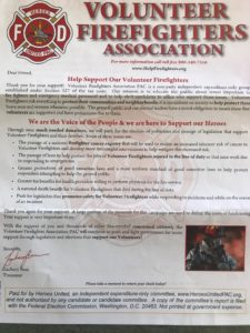 Letter sent to a District resident soliciting for a donation. This association is not endorsed by the Scotts Valley Fire District 